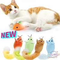 cartoon pet accessories dropshipping long tail plush mouse interactive cat supplies for small cat contains catnip plush cat toys