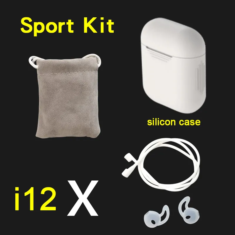 I12 X 1:1 TWS 5 часов Мощность i12X i12 TWS Беспроводной наушники Bluetooth PK i30 i20 наушники 6D бас наушники i10 i11 i12 i9s - Цвет: i12X sport white