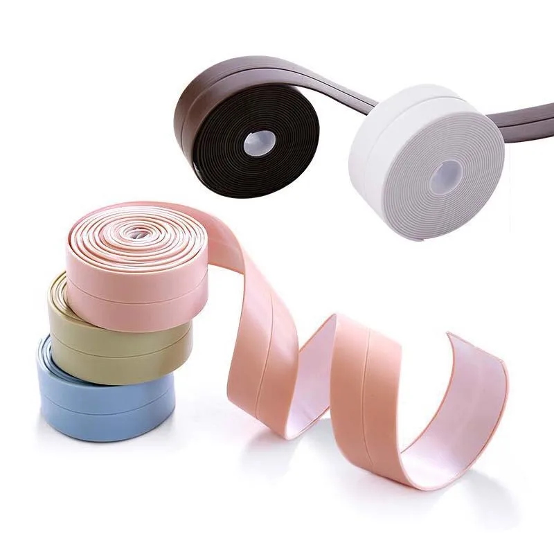 

3.2M Bathroom Kitchen Sealing Strip Stickers Shower Sink Bath Sealing Strip Tape White PVC Self Adhesive Waterproof Wall Sticker