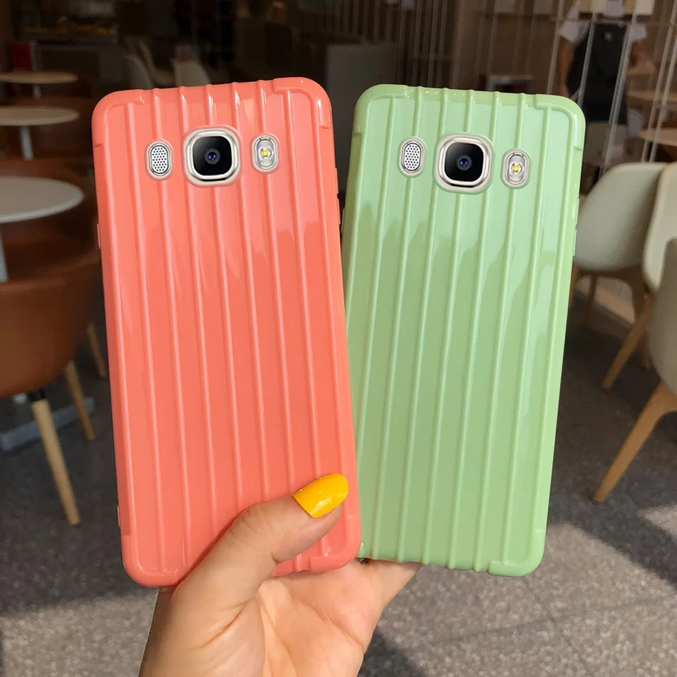 Luxury Trunk Phone Case For Samsung Galaxy J7 2016 Soft Silicone Cover J710 J710F J710H Coque Funda | Мобильные телефоны и