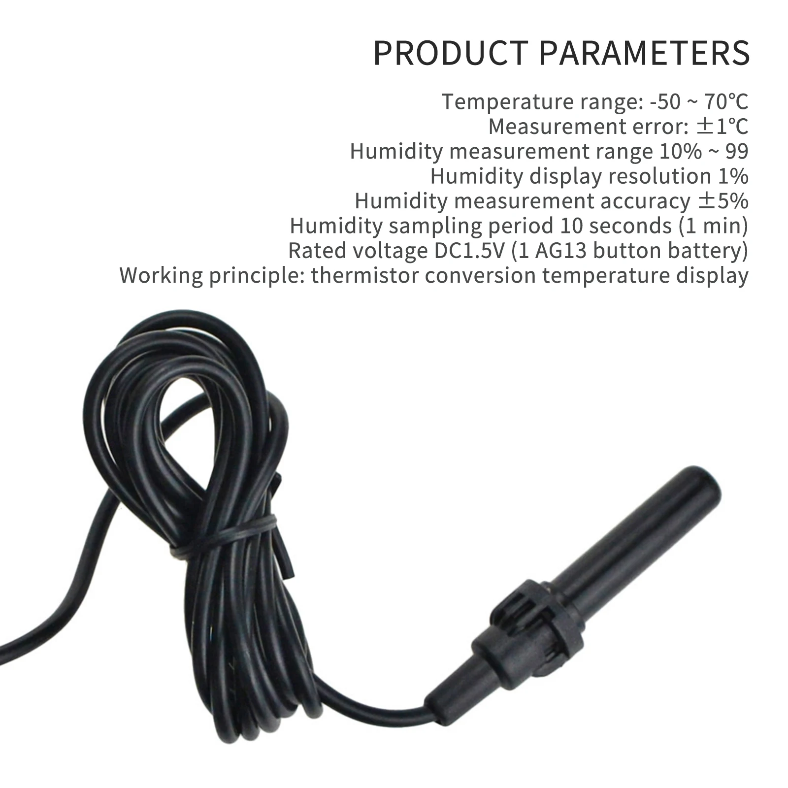 

Electronic Digital LCD Hygrometer Built-in Humidity Meter Tester Reptile Temperature Display Thermometer