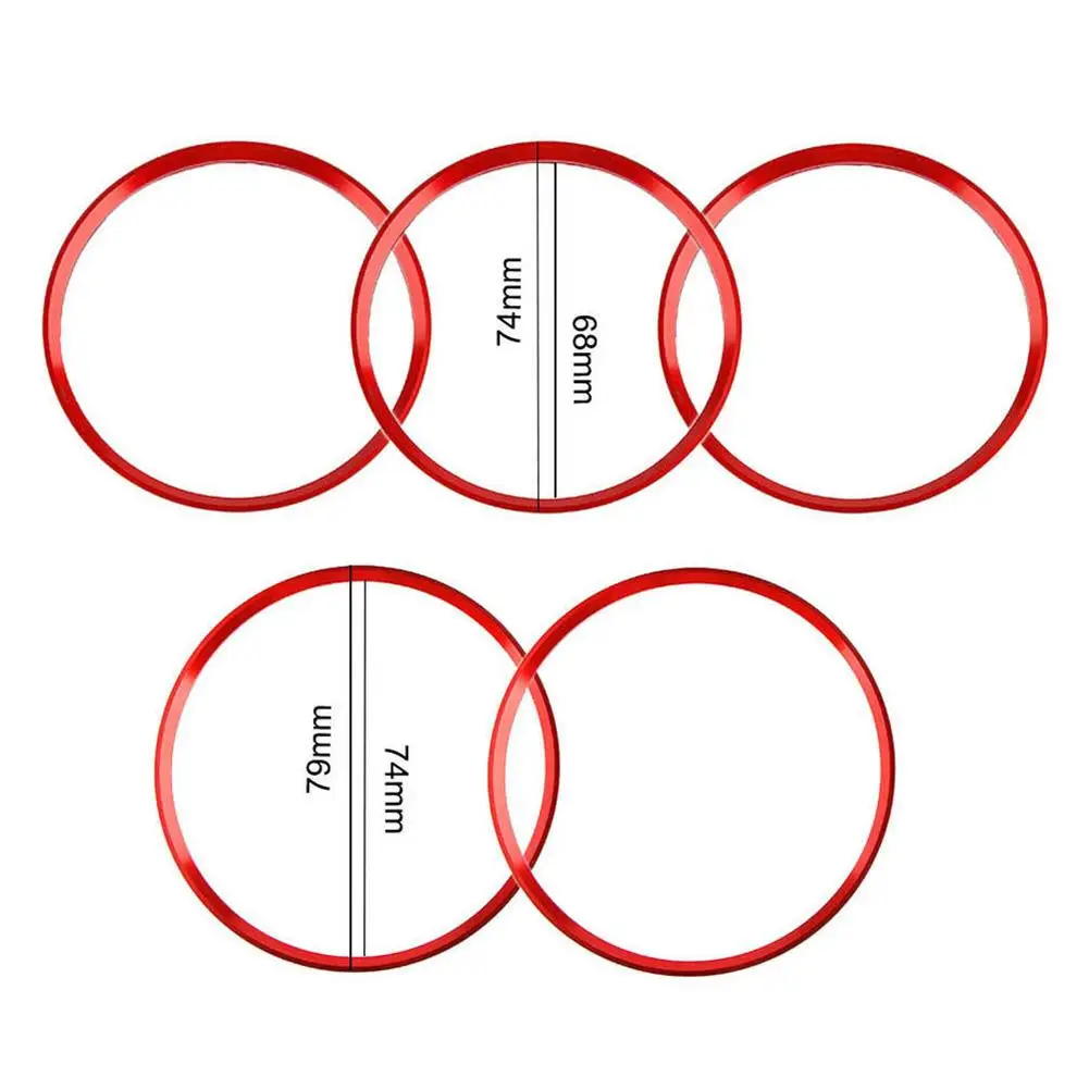 Красное декоративное кольцо наклейка Стайлинг автомобиля для кондиционера