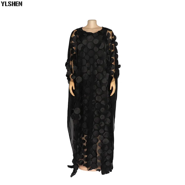 Style3 Black Африканские платья для женщин Дашики кружевная африканская одежда Bazin Broder Riche вышивка блестками Robe Boubou Africain платье платья - Цвет: Style3 Black