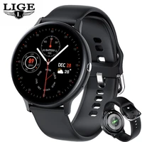 lige 2021 new bussiness smart watch men music playback heart rate bluetooth call waterproof sports smartwatch for android ios