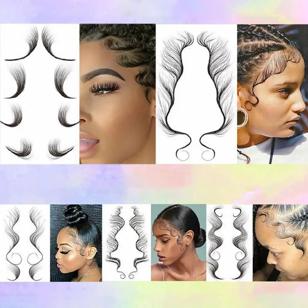 5 стилей наклейка для татуировки с краями волос стили детских Временной