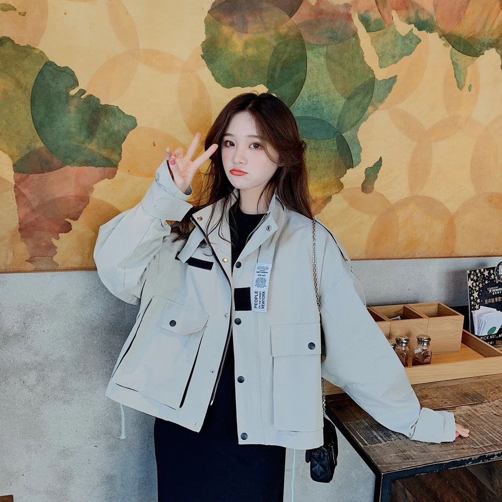 2020 Новое поступление куртка на липучке готические женские топы и блузки Лучшая