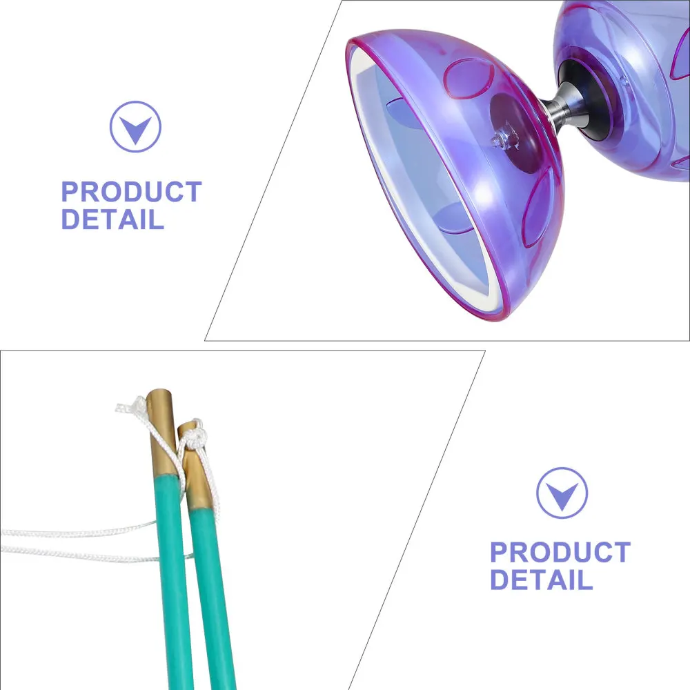 

1 Set Bearing Diabolo Chinese Yo Juggling for Beginners (Purple)