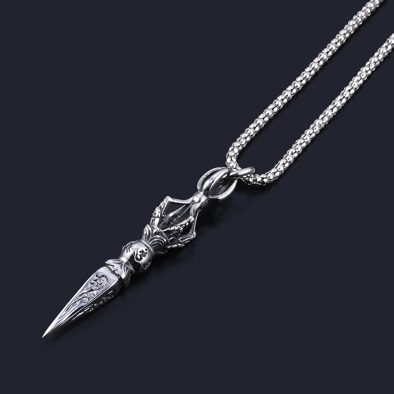 MIDY антикварная Vajra Evil Jiang кинжал унисекс ожерелье с подвеской рок цепь Индийский