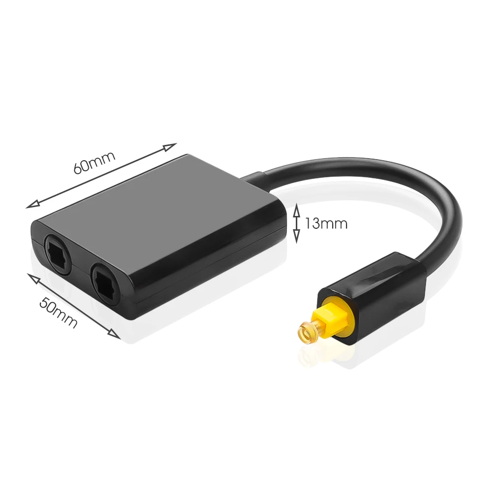 Адаптер разветвитель kebidu Mini USB Digital Toslink оптическое волокно аудио от 1 до 2 разъемов