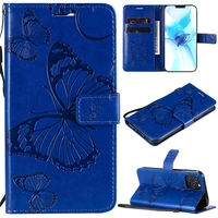 3d butterfly wallet leather case for samsung s21 fe a22 4g a22 5g a82 5g holder slots flip satnd full bag cover