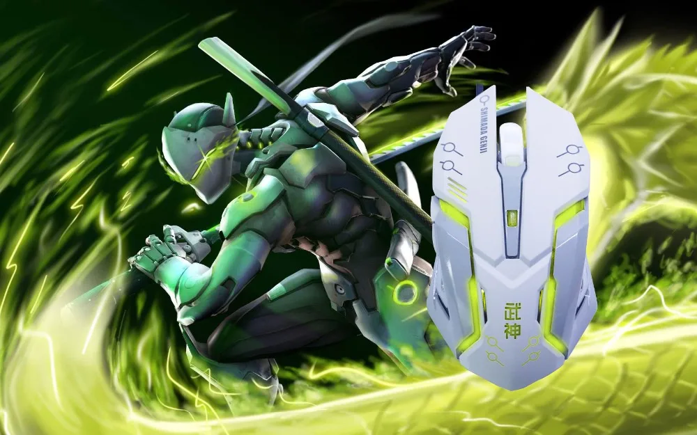 OVERWATCH D. VA Reaper USB Проводная мышь с 6 кнопками дыхания светодиодный игровой подсветкой для ноутбука компьютера/ПК игры OW геймеров