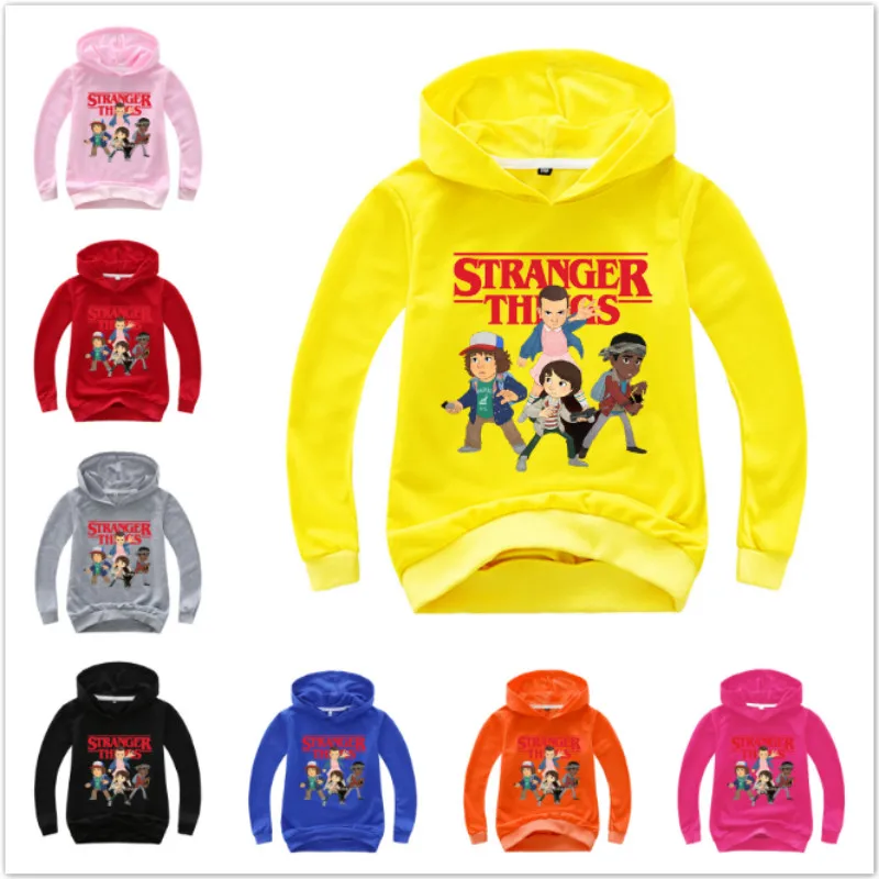 Весенние детские толстовки в стиле сериала очень странные дела одежда для