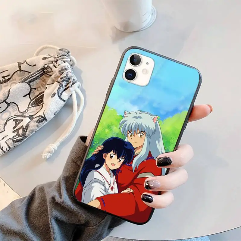 

Anime Inuyasha Sesshoumaru Higurashi Kagome Phone Case for iPhone 11 12 mini pro XS MAX 8 7 6 6S Plus X 5S SE 2020 XR