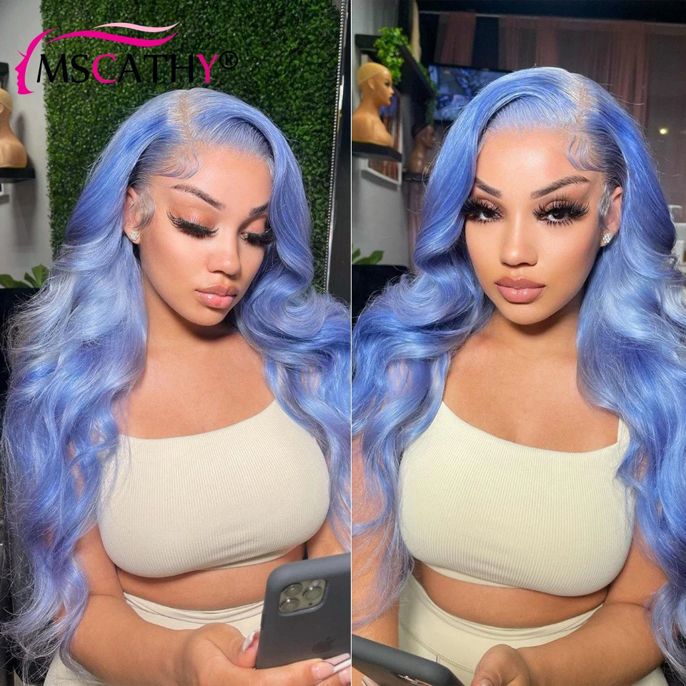 

Body Wave Lace Front Wigs Purple Colored HD Lace Frontal Human Hair Wigs Natural Hairline Pre Plucked Wigs For Women Human Hair