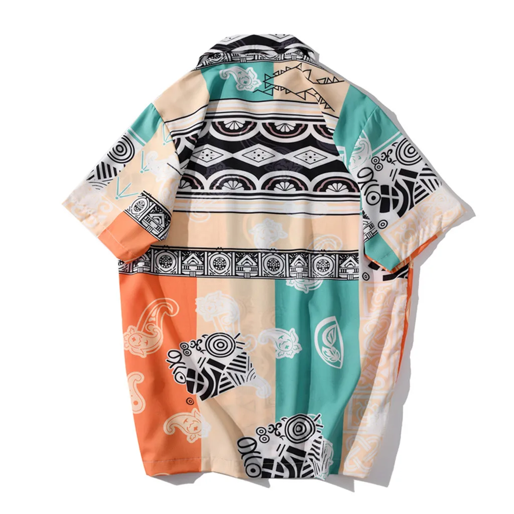 Мужская рубашка с 3D принтом рубашки на пуговицах коротким рукавом уличная одежда