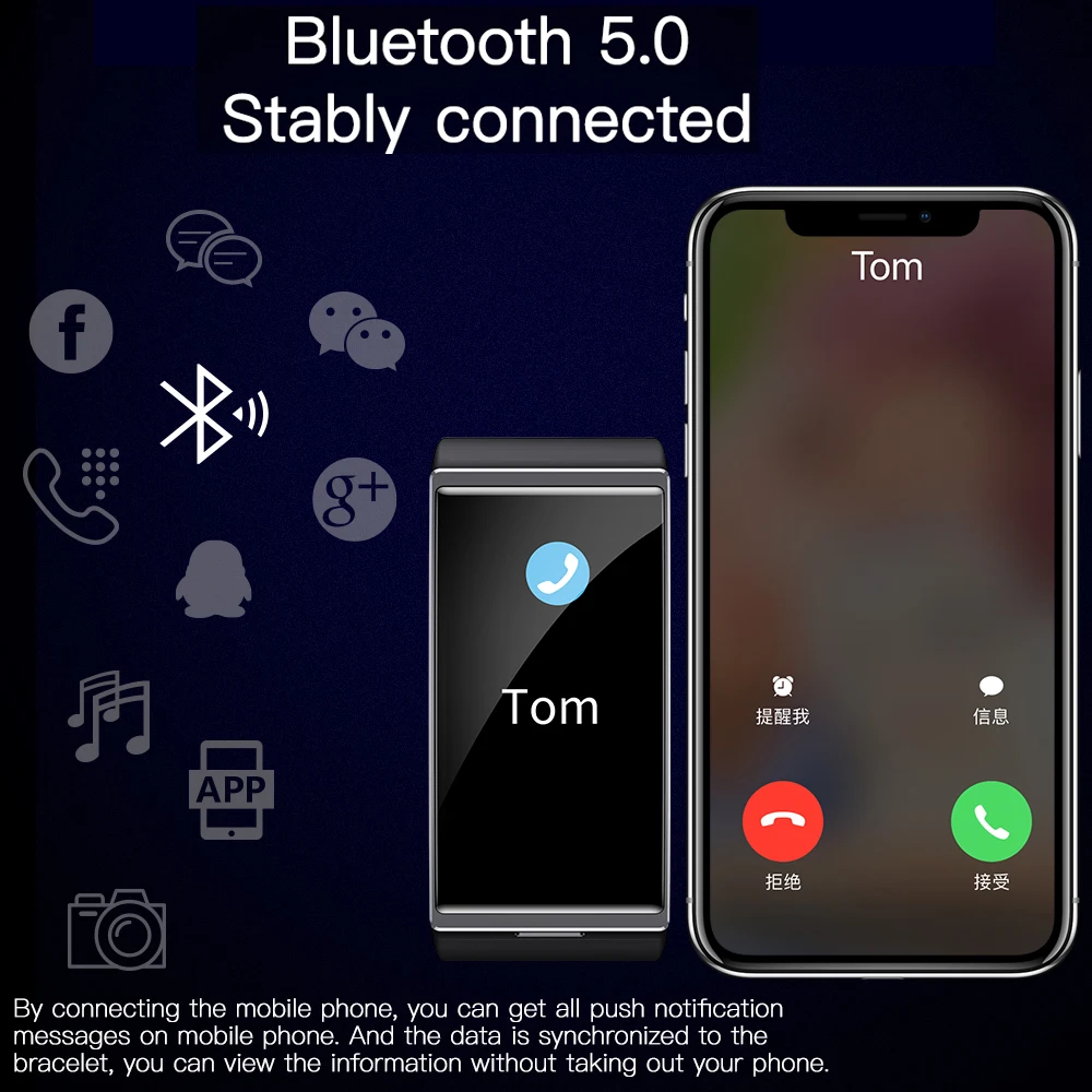 

DM12 2.5D Curved 1.91inch larger Screen Smart Watch IP68 Waterproof Fitness Tracker BT5.0 Heart Rate Smartwatch for Men