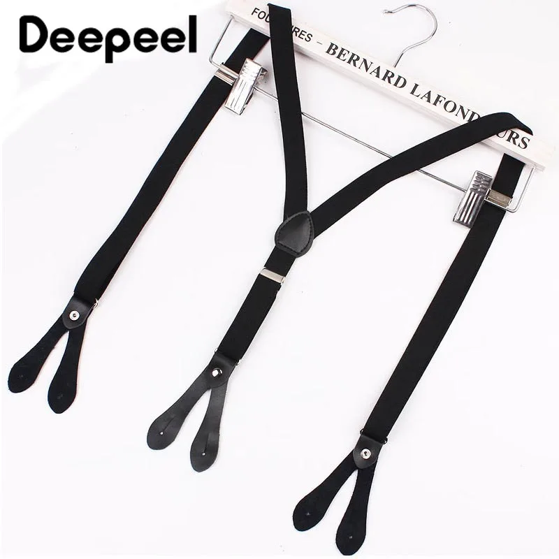 Deepeel 1 шт. 2 0 см * 110 унисекс на кожаных подтяжках черные повседневные дикий Кнопка
