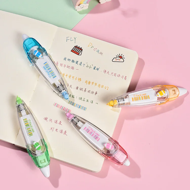 Декоративная Корректирующая лента в полоску горошек милая канцелярская