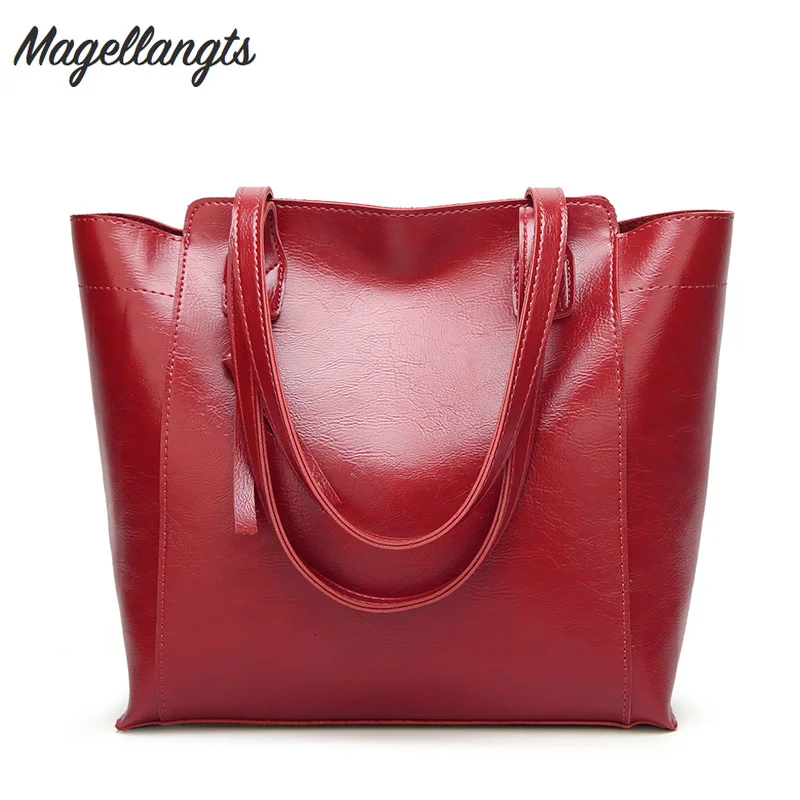 Большие сумки на плечо для женщин кожаные 2019 модная сумка покупок роскошная