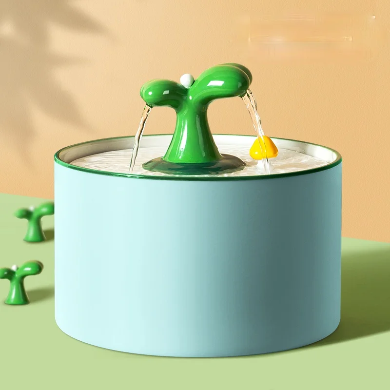 

TTCat Water Fountain Flowing Ceramic Water Fountain Dog Water Feeding Bowl Automatic Circulating Filter Drinking Water Apparatus