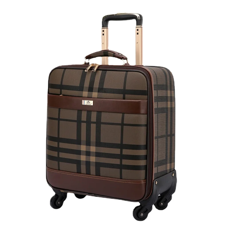 Business leather suitcase male trolley case 20-inch check-in case female password box  luggage mala de viagem maletas de viaje