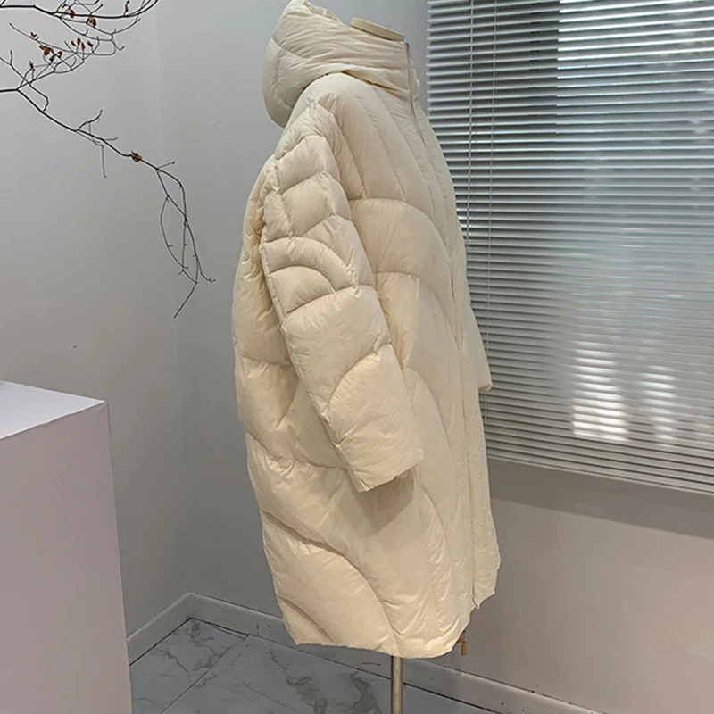 Fitaylor зимний теплый светильник с капюшоном длинная куртка перьями для женщин