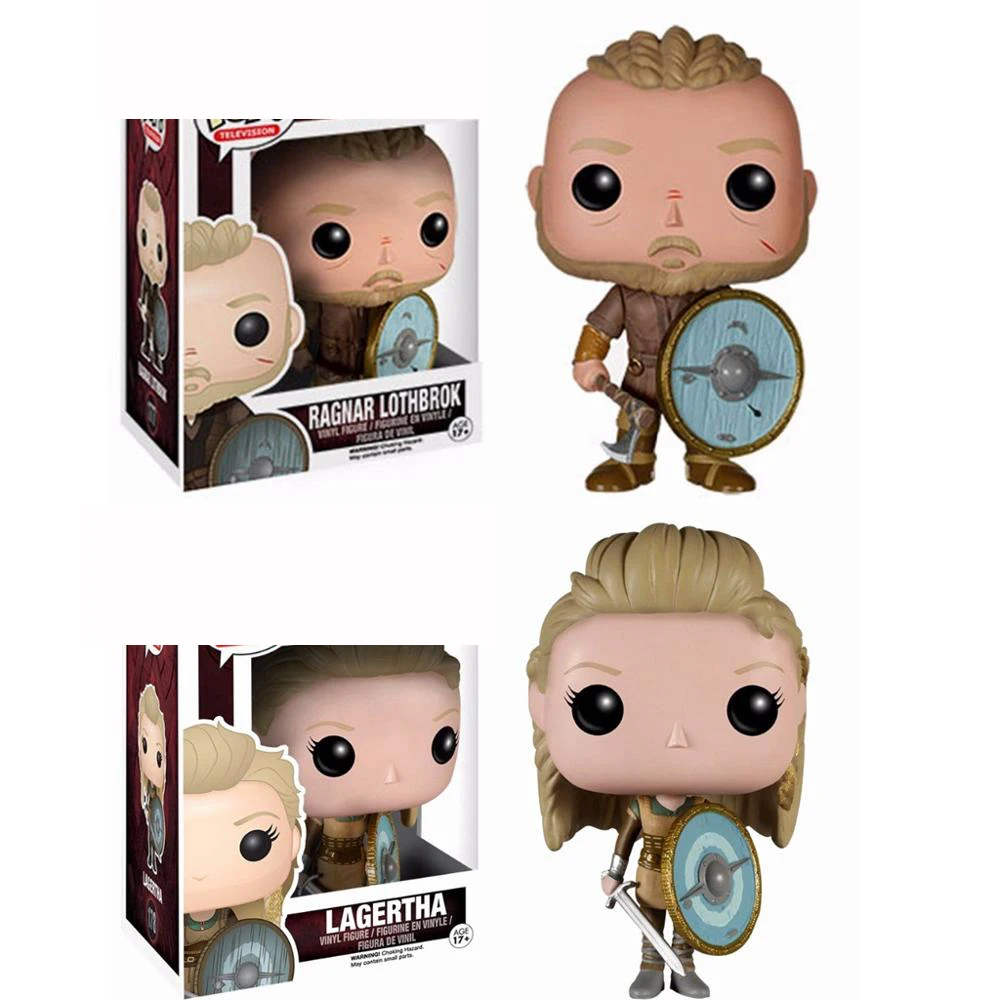 Экшн фигурки FUNKO из фильмов ТВ Викинги Vikingar Lagertha 178 # Ragnar Lothbrok 177 виниловые куклы
