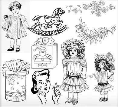 Прозрачный силиконовый штамп для девушек/печать скрапбукинга своими