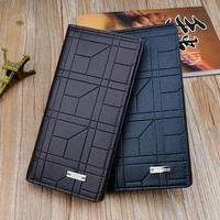 mens business long purse thin pu leather walle male fashion casual open large capacity clutch wallet surrounding soft wallet