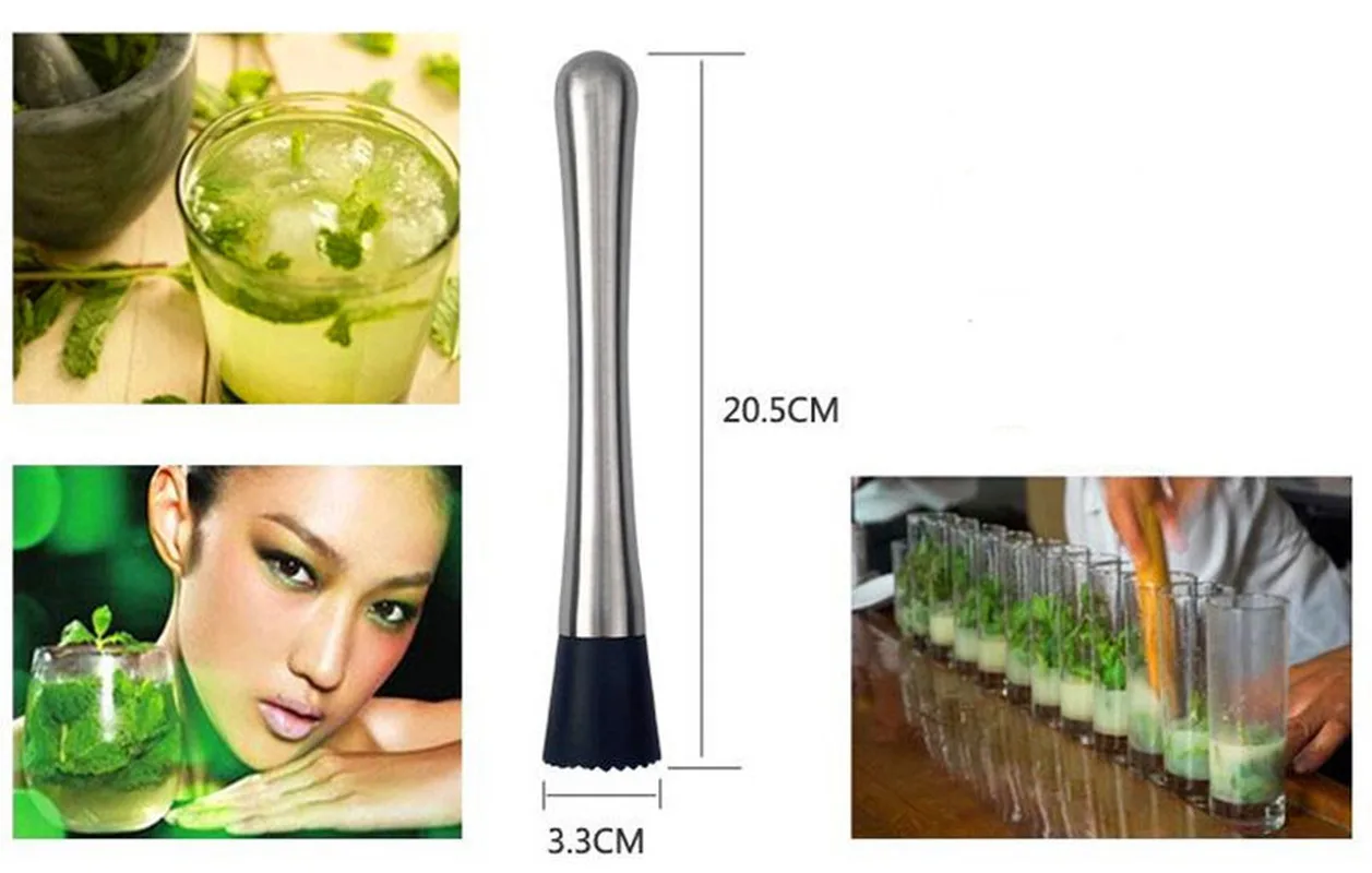 Высокое качество нержавеющая сталь лимонный Металл Masher Stir Bar инструменты для
