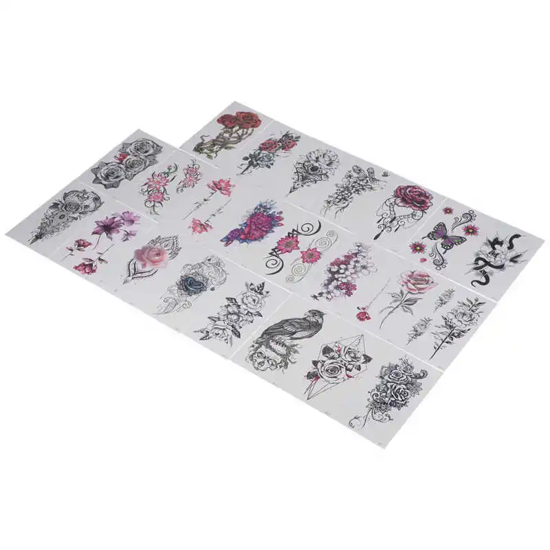 

Fake Tattoos Stickers Nontoxic Tasteless Skin Friendly Flower Tattoos Stickers for Parties for Daily Use