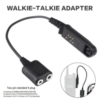 walkie talkie audio cable adapter with baofeng bf 9700 a 58 uv xr uv 5s gt 3wp uv 9r plus for k interface 2pin uv 5r headset por