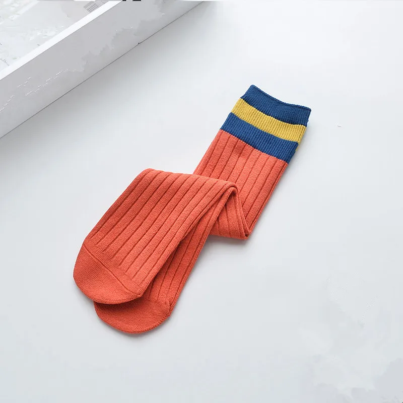 Baby Girls Socks Knee High Baby Football Stripes Sport Socks for Girl Sweet Princess Baby Socks Long Tube Kids Leg Warmer 3-10Y
