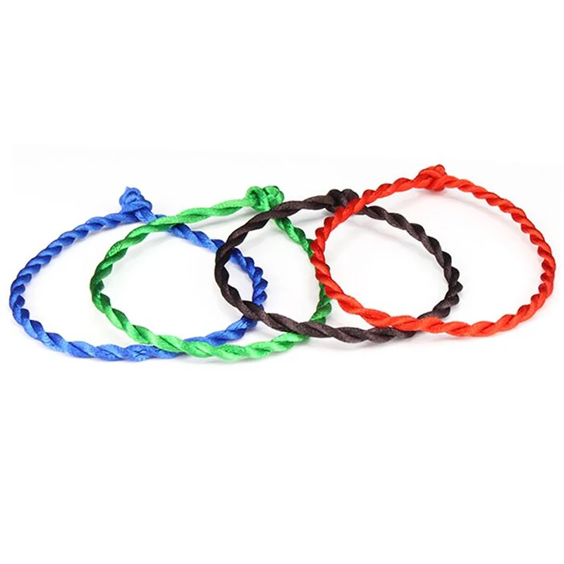 Женский и мужской браслет с красной нитью красный зеленый ручной работы