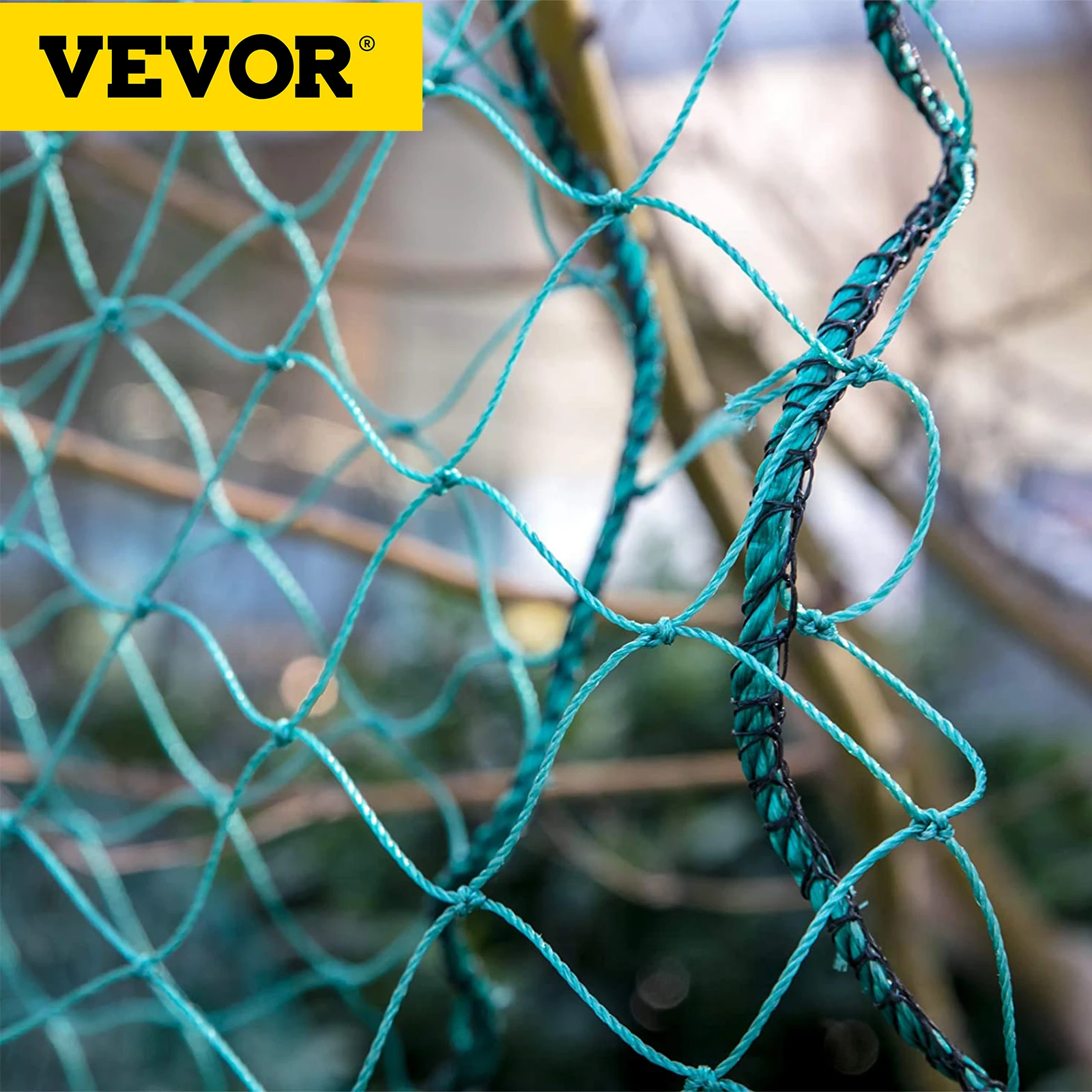 

VEVOR Poultry PE Netting 25' x 50' 2" Heavy Knotted Aviary Nets Anti Bird Pheasant Net Fence Screen Pool Pond Green for Garden