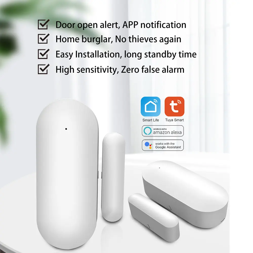 PGST PB69 Tuya Smart Home WiFi датчик для двери app уведомление оконный защиты безопасности
