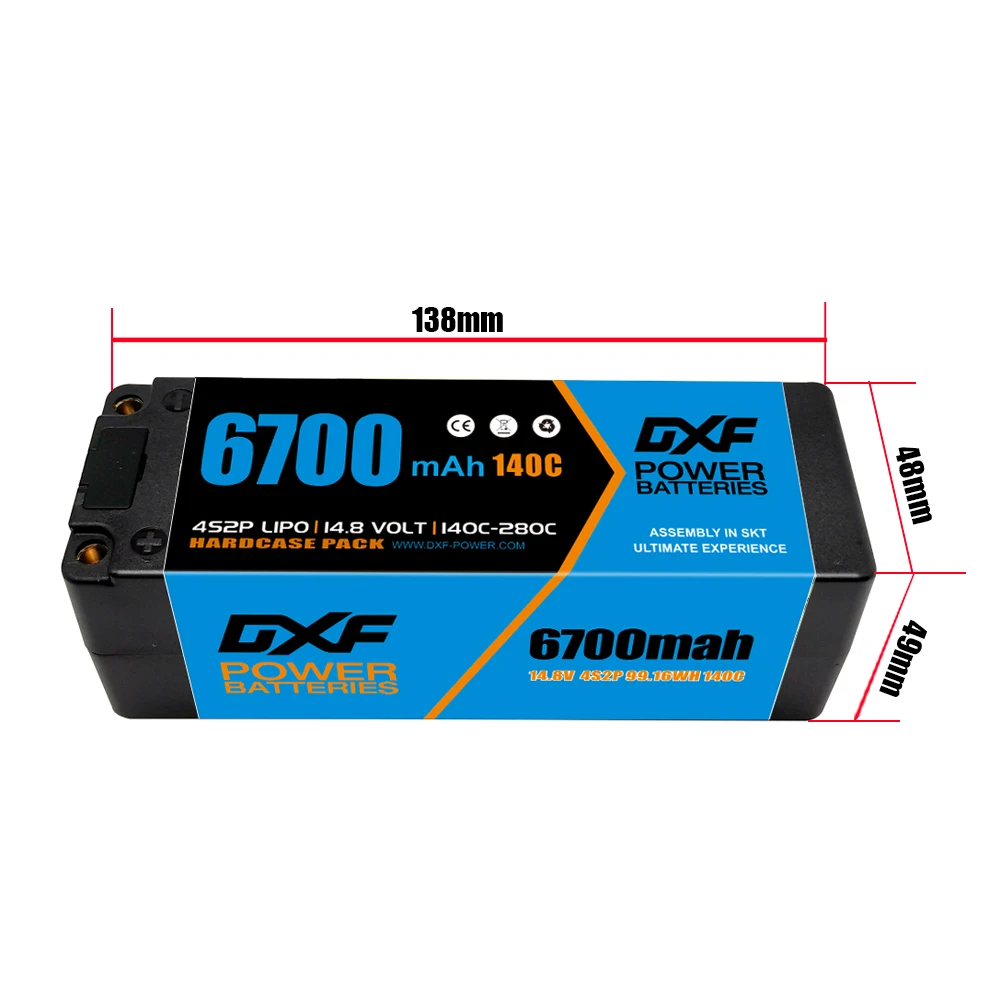 dxf lipo 4s батарея 148 v 6500 мач 6700 мач 80c 140c xt60 t xt90 5 мм