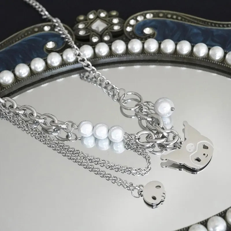 Ожерелье женское с подвеской в виде кошки из нержавеющей стали | Украшения и