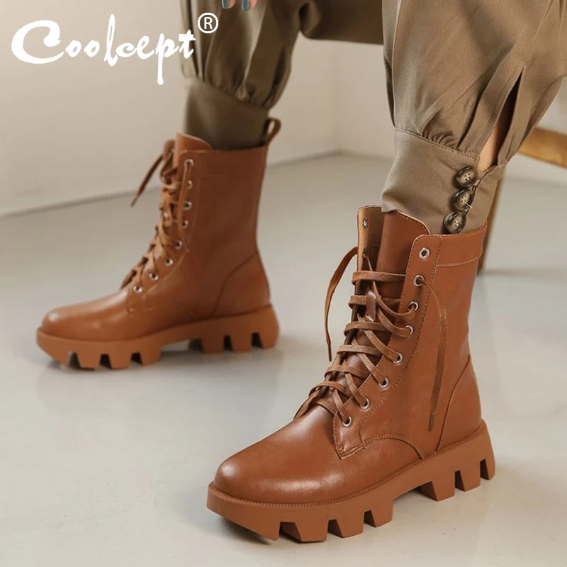 

Полусапожки женские Coolcept, из натуральной кожи, зимние, теплые, размер 34-39