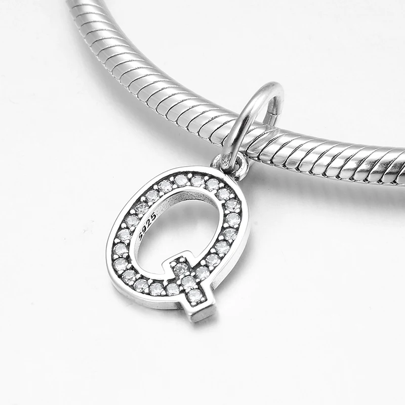 Бусины-подвески из серебра 925 пробы с буквами алфавита | Украшения и аксессуары