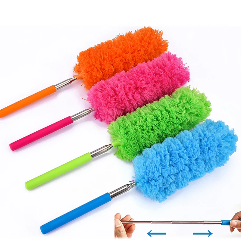 Новейшая выдвижная щетка для пыли из микрофибры растягивающаяся удлиняющая