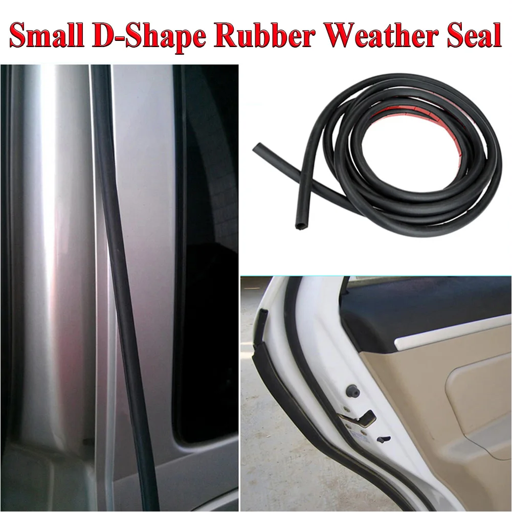 

10mm*9mm D-shaped Rubber 4m Car Small D-shaped Sealing Strip Weatherproof Sealing Hollow With Weatherstrip Universal Car Styling