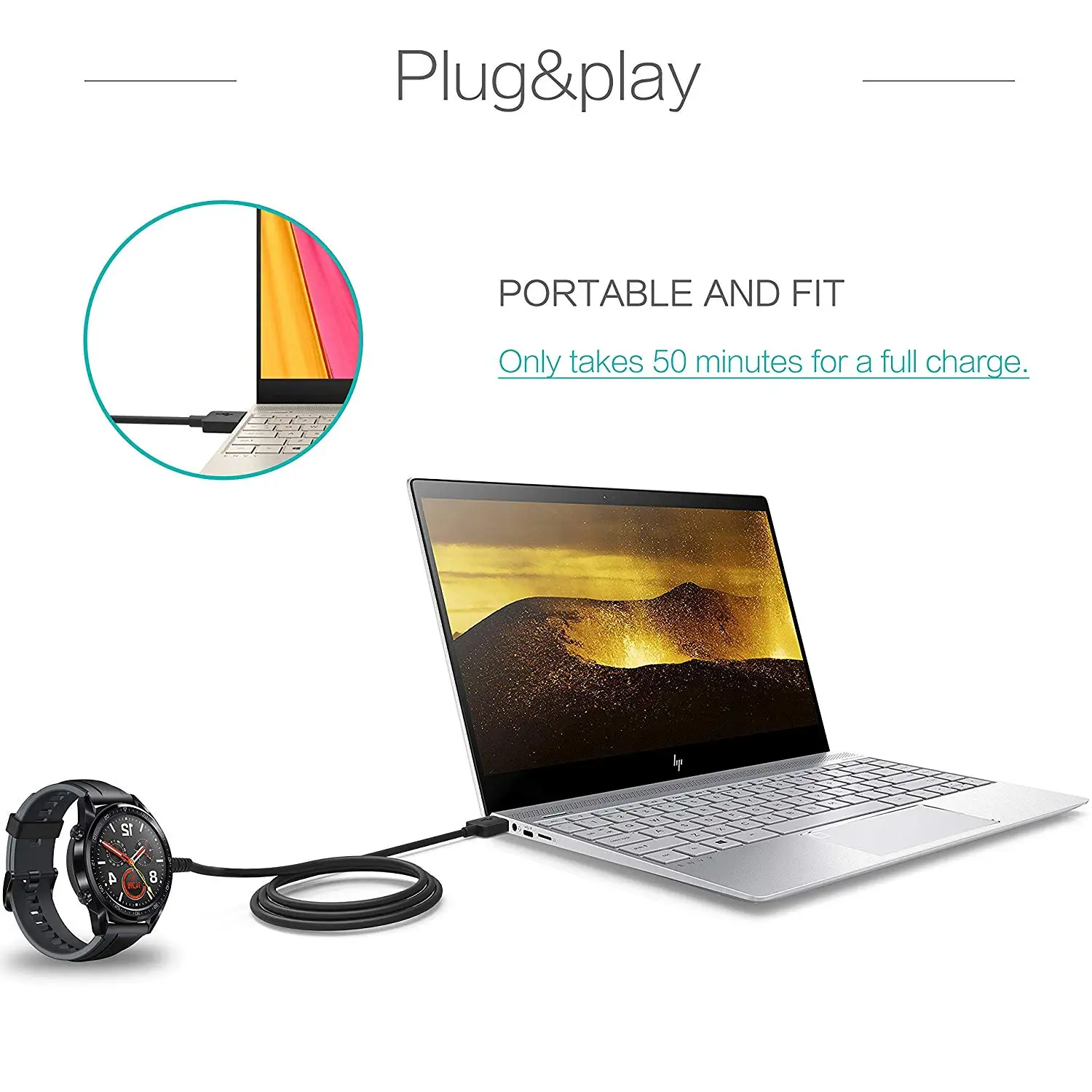 Зарядное устройство для huawei Watch GT Classic Sport, GT 2, Honor Magic, Honor Watch Dream-usb кабель для зарядки-gps Аксессуары для смарт-часов