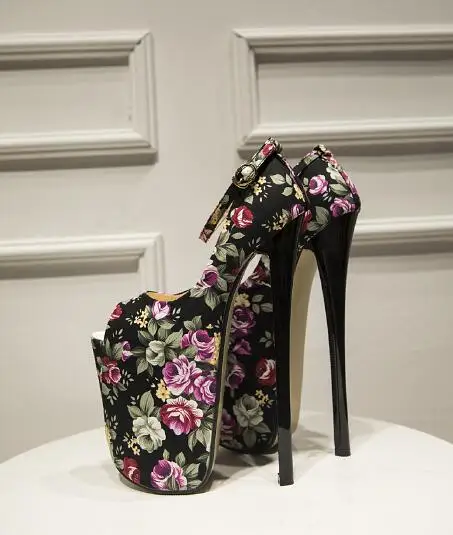 LLXF/туфли для трансвеститов; zapatos mujer; пикантные туфли на шпильке 22 см; туфли на платформе с пряжкой; женские свадебные туфли-лодочки; Летние босоножки