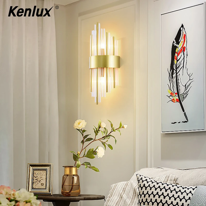 Современная хрустальная светодиодная настенная лампа металлический светильник