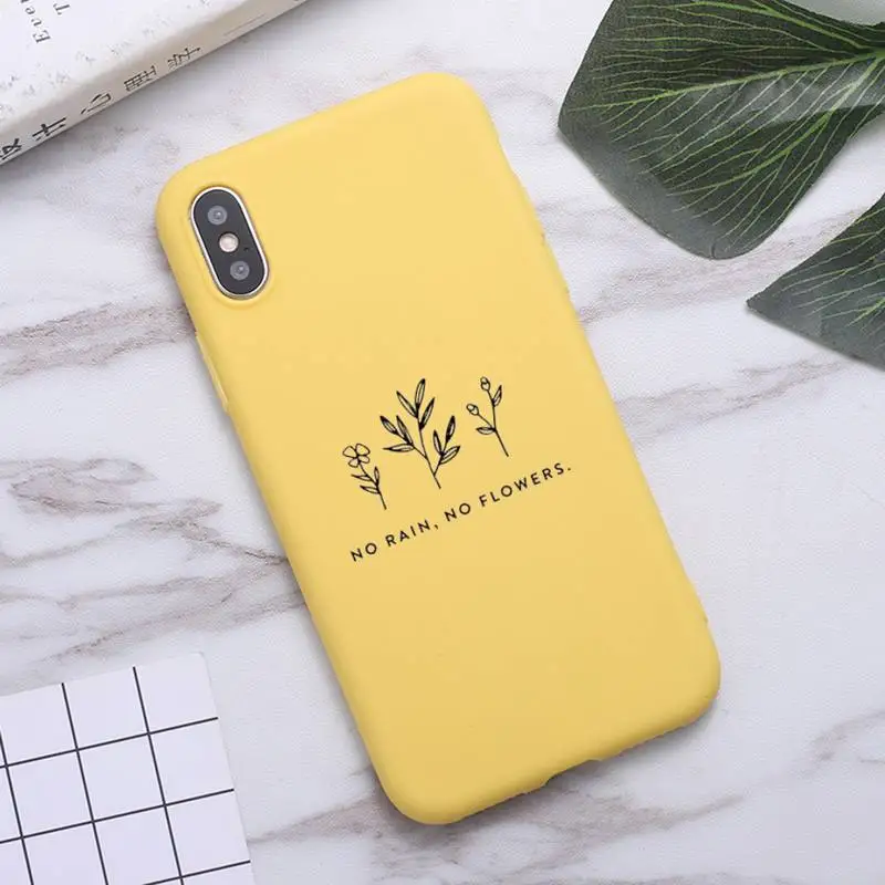 

Great Aesthetic Flower art Phone Case Candy Color for iPhone 6 7 8 11 12 s mini pro X XS XR MAX Plus