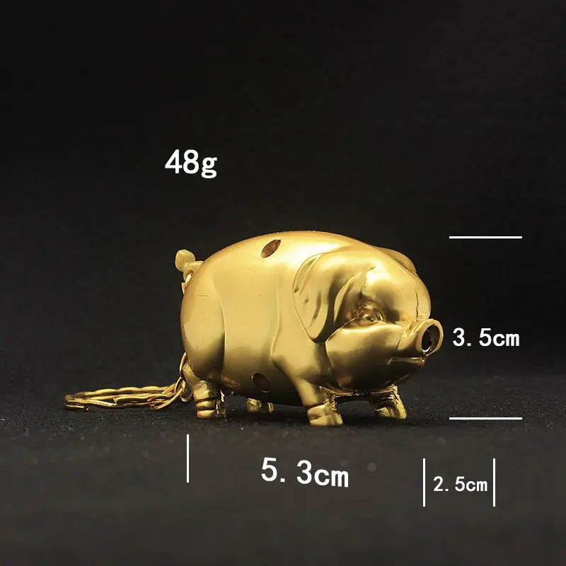 Металлическая Бутановая Зажигалка креативная Золотая свинка газовая зажигалка