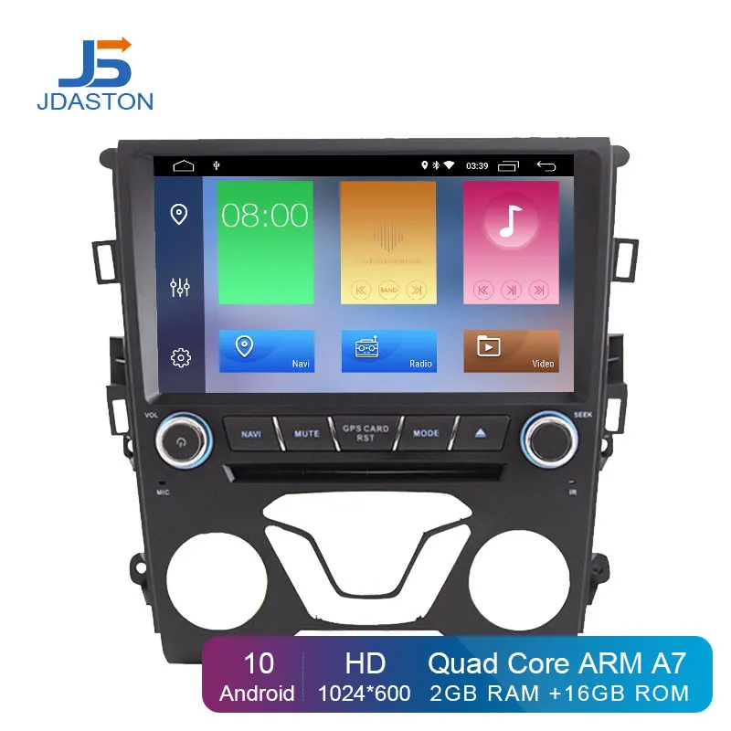 JDASTON Android 10,0 автомобильный dvd-плеер для Ford Mondeo 2013 мультимедиа 1 Din автомагнитола Canbus wifi gps навигация аудио стерео