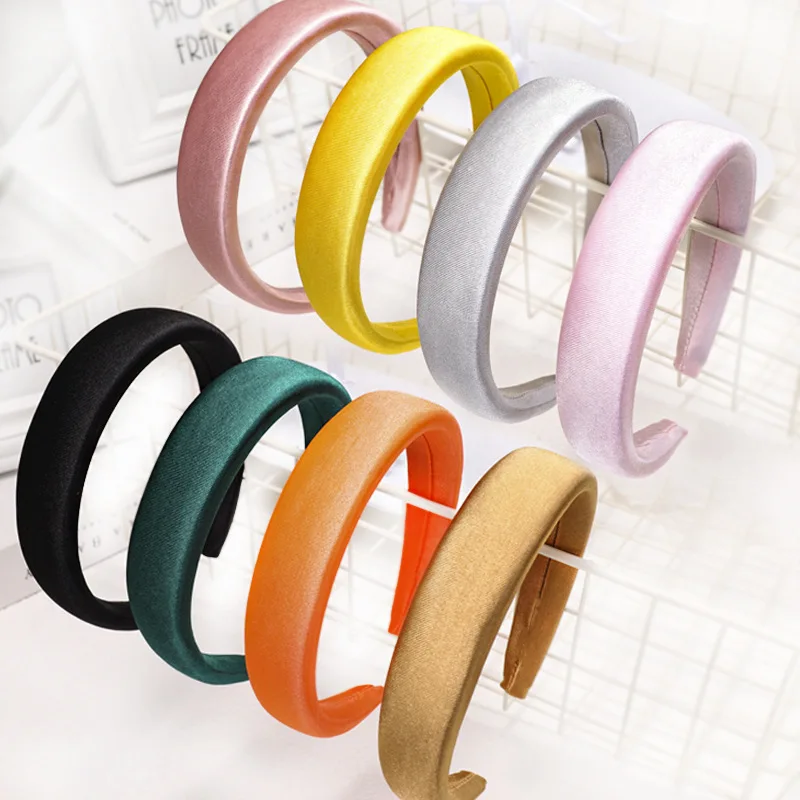 Из молочного шелка для девочек бархатный спонж повязка на голову женская