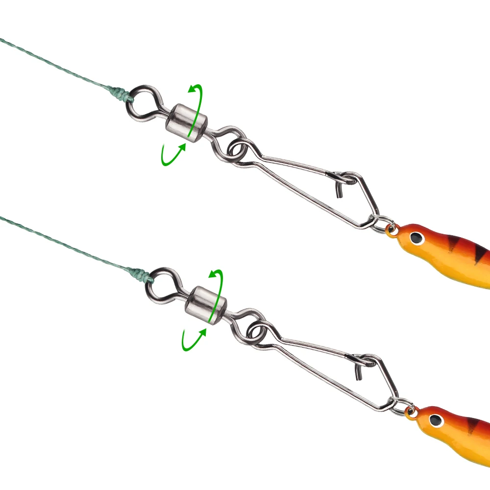 50PCS Fishing Connector Barrel Swivels Snap Rolling Swivel Carp Lure Pesca For Fishhook Link Accessories | Спорт и развлечения